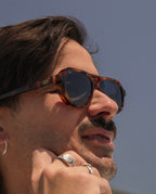 SWT Havana Route aviator sunglasses in dark tortoiseshell acetate, Endurance collection
