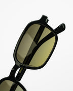 SWT Miramare rectangular sunglasses in black acetate with gradient lens