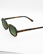 SWT Splendido rectangular sunglasses in dark tortoiseshell acetate, side view