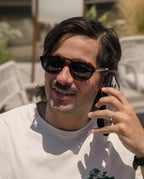 SWT Havana Route aviator sunglasses, lens detail
