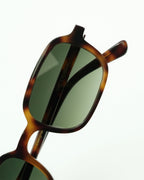 SWT Splendido rectangular sunglasses in dark tortoiseshell, front detail