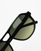 SWT Sundown aviator sunglasses in black acetate with gradient lens, Endurance collection