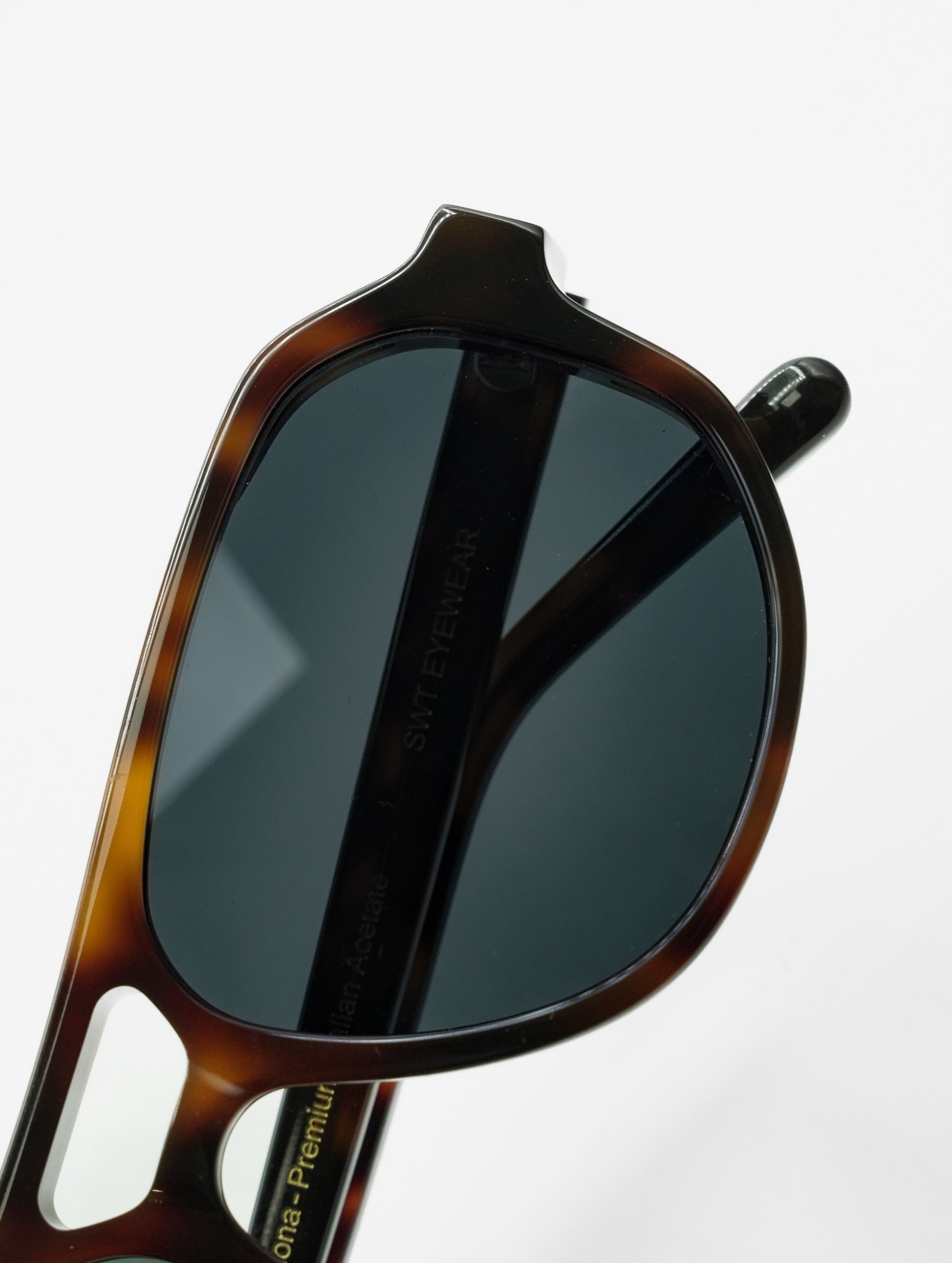 SWT Havana Route aviator sunglasses in dark tortoiseshell with charcoal lens
