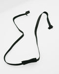 SWT black leather sunglasses strap, full-grain buffalo leather, hand-stitched