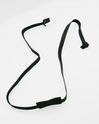 SWT black leather sunglasses strap, full-grain buffalo leather, hand-stitched