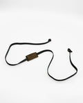 SWT black and tan leather sunglasses strap, two-tone buffalo leather, hand-stitched