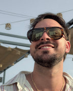 Miglia sunglasses by SWT, dark tortoiseshell aviator with G15 green lenses, Strada collection